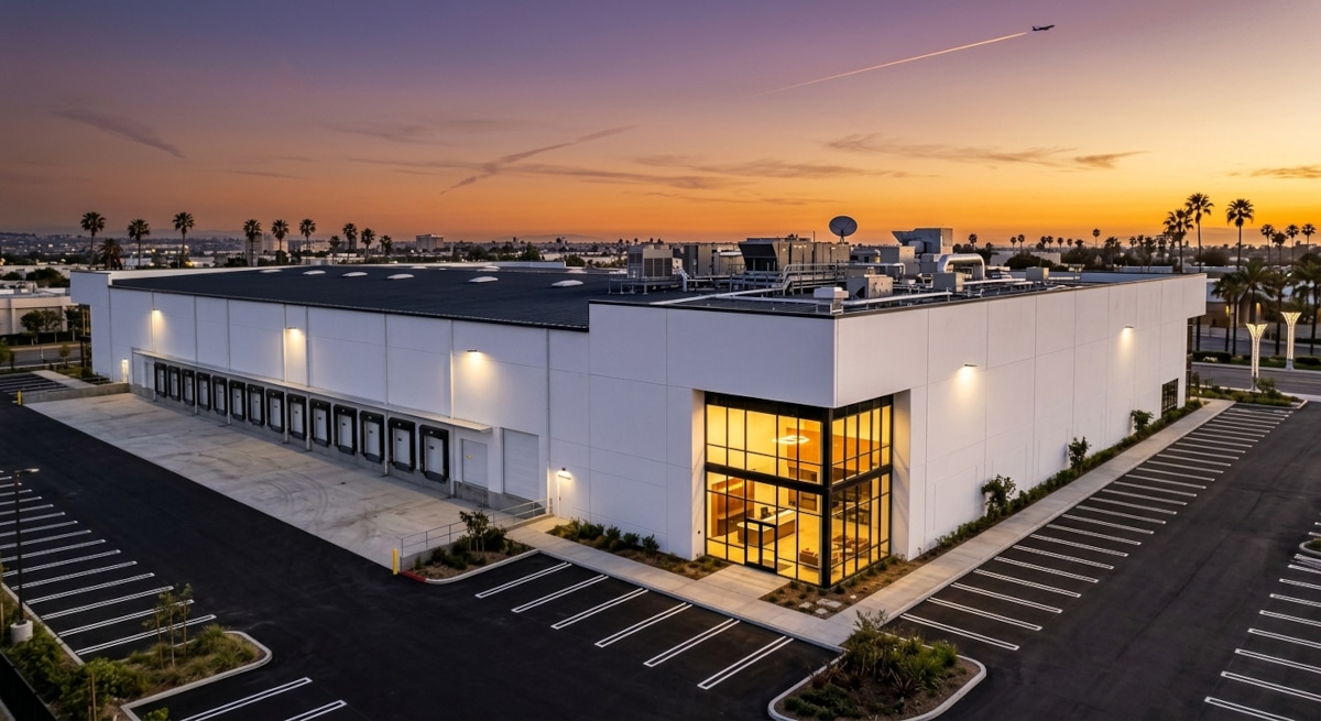 Coastal Los Angeles Commercial Real Estate Market 2026: Santa Monica, Malibu, South Bay and Huntington Beach 1 New Class A industrial warehouse in Torrance representing the South Bay industrial market boom driven by aerospace and advanced manufacturing tenants in 2026